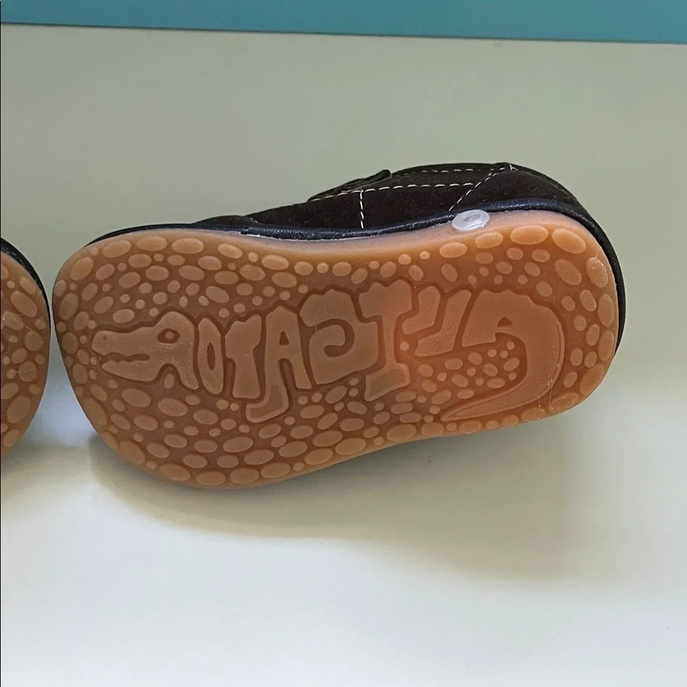 Soft Brown Baby Walker Shoes with Velcro Strap